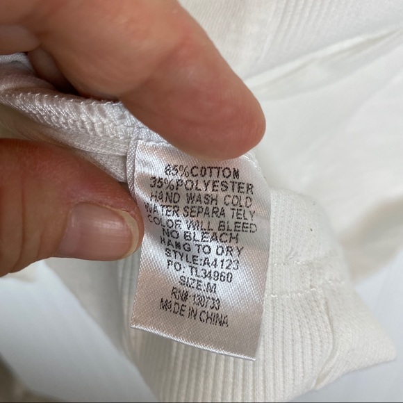 UMGEE Brass Eyelet Ruffle Sleeve White Top - Picture 8 of 8